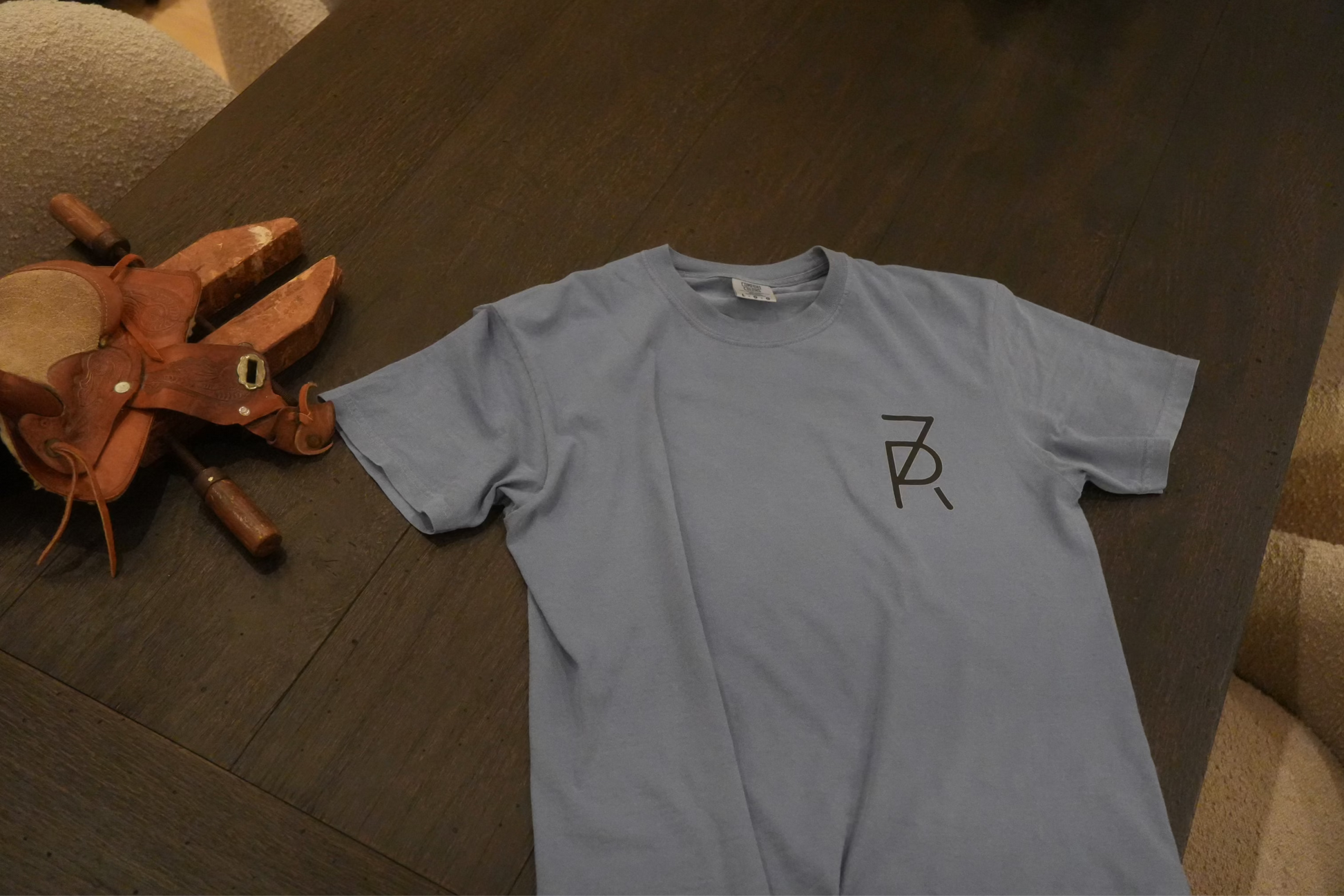 Short Sleeve longhorn Oil Painting T-Shirt